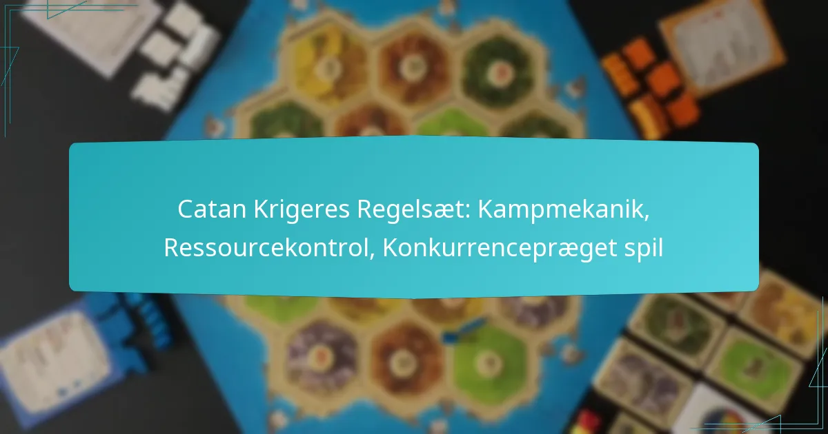 Catan Krigeres Regelsæt: Kampmekanik, Ressourcekontrol, Konkurrencepræget spil